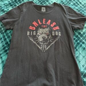 WWE Black Roman Reigns "Unleash The Big Dog" Graphic Tee